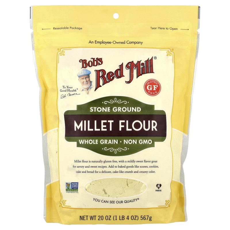 Stone Ground Millet Flour, Whole Grain