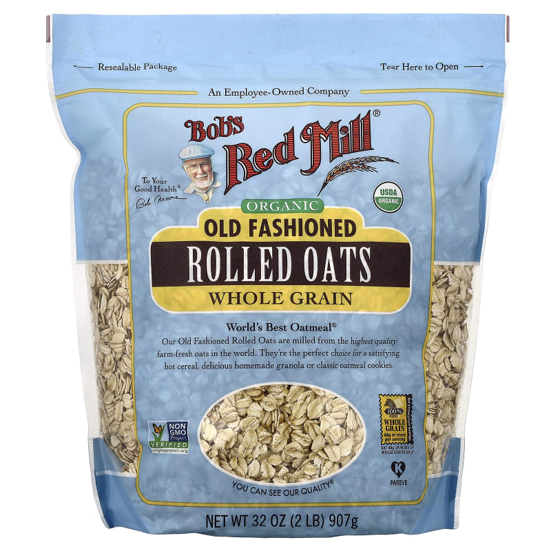 Organic Old Fashioned Rolled Oats, Whole Grain