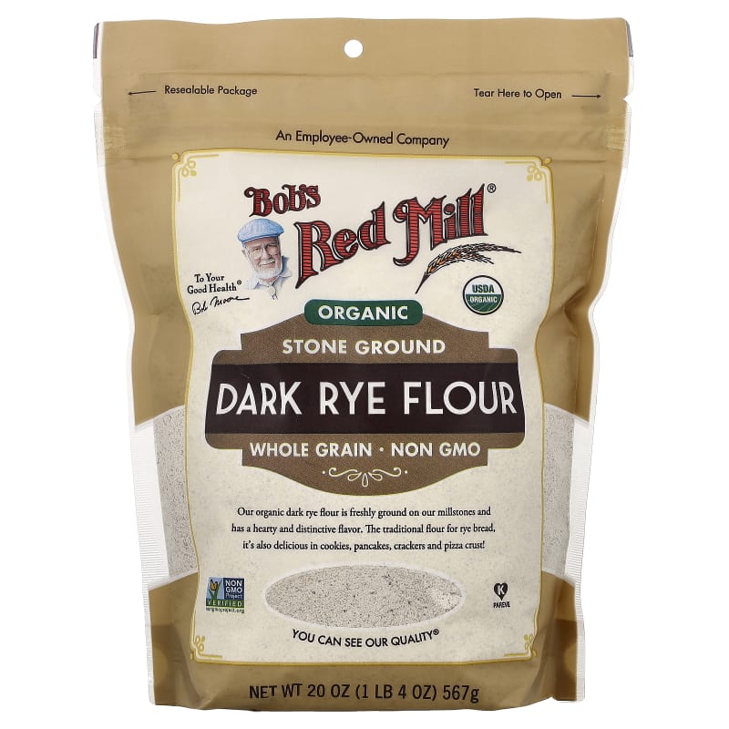 Organic Dark Rye Flour, Whole Grain
