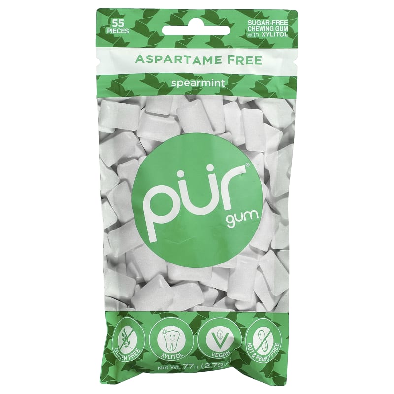 Chewing Gum, Spearmint, 2.72 oz (77 g)