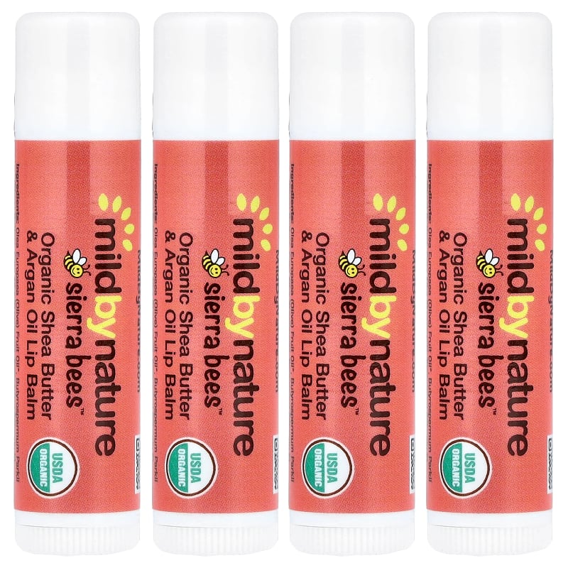Sierra Bees™, Organic Lip Balms, Shea Butter & Argan Oil, 0.15 oz (4.25 g) Each