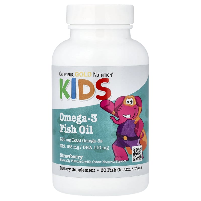 Kid’s Omega-3 Fish Oil, Natural Strawberry