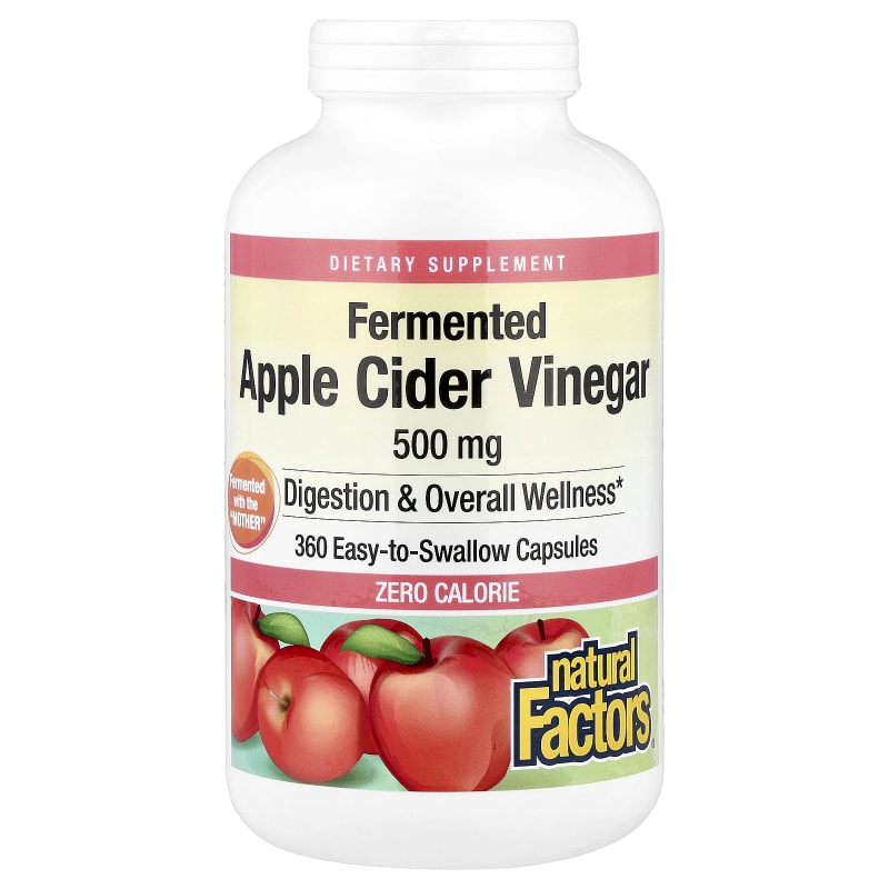 Fermented Apple Cider Vinegar, 360 Easy-to-Swallow Capsules