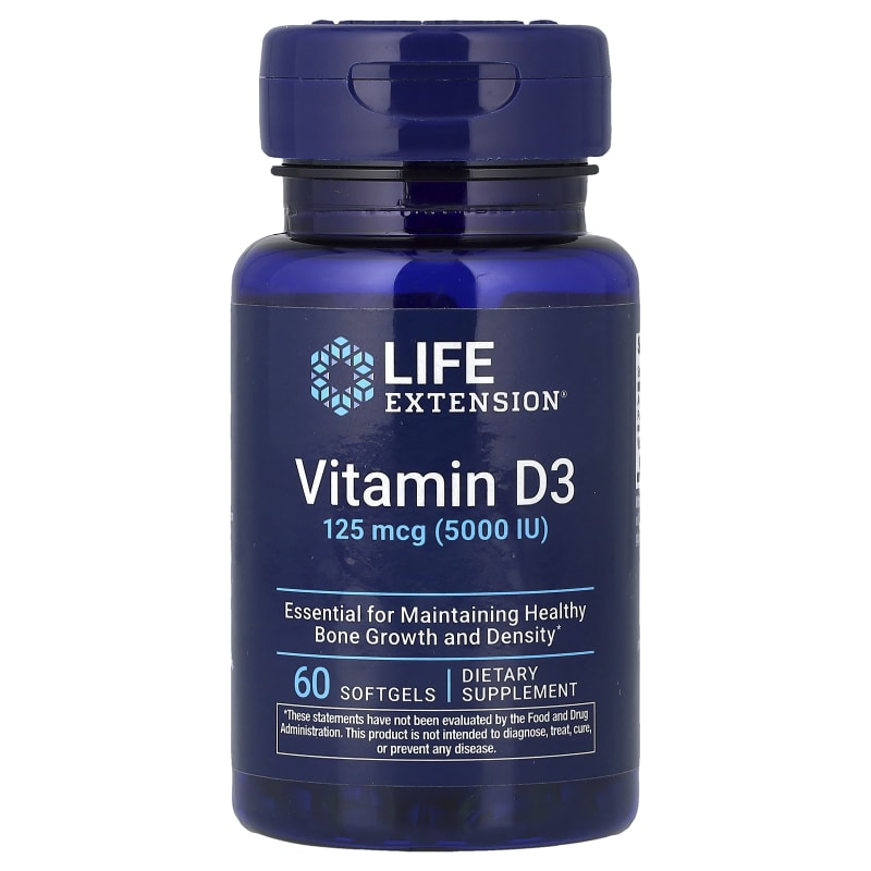 Vitamin D3, 125 mcg (5,000 IU)