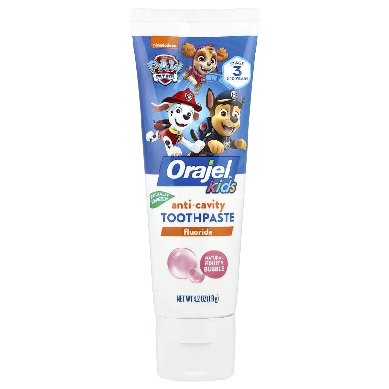 Kids, Paw Patrol™ Anticavity Fluoride Toothpaste, 2-10 Years, Natural Fruity Bubble