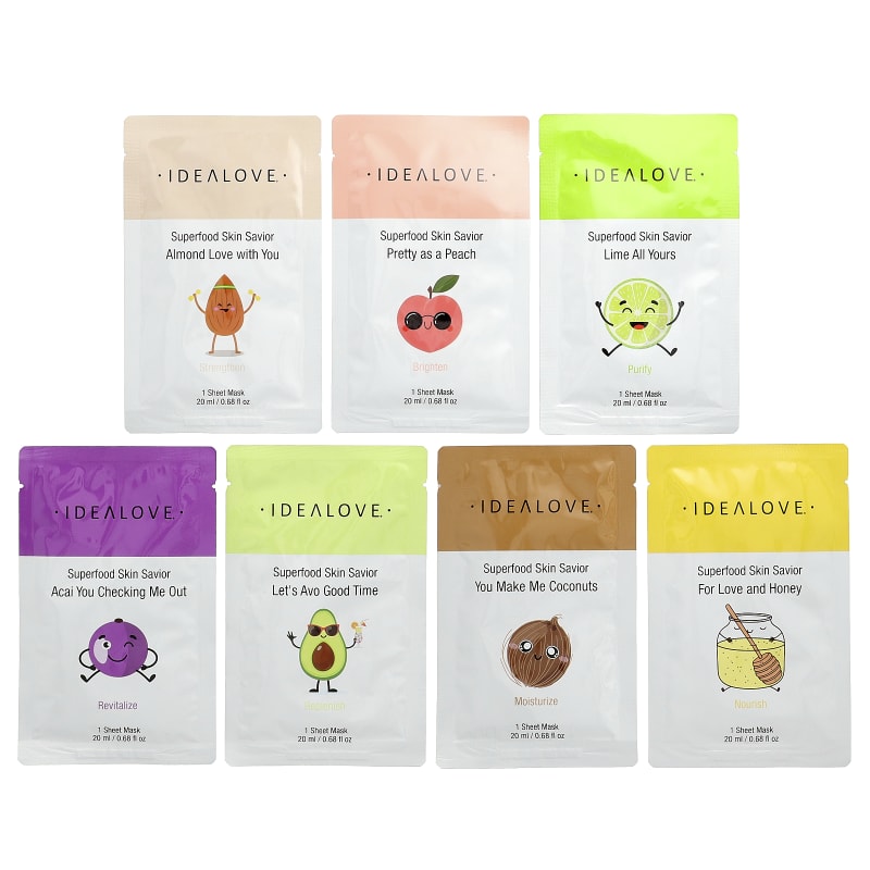 Superfood Skin Savior Beauty Masks, Variety Pack, 0.68 fl oz (20 ml) Each