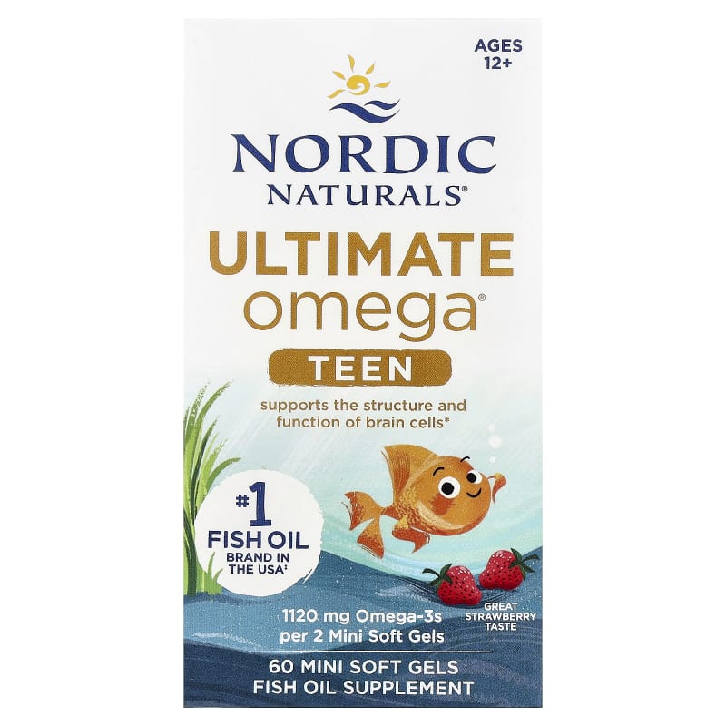 Teen, Ultimate Omega® Fish Oil, Ages 12+, Strawberry