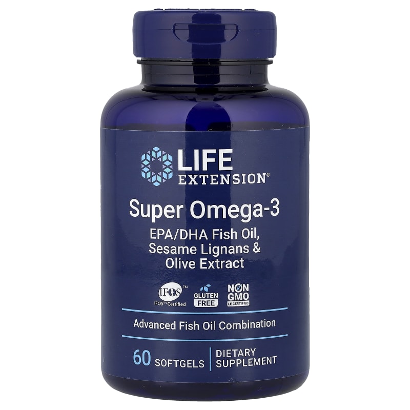 Super Omega-3, EPA/DHA Fish Oil, Sesame Lignans & Olive Extract