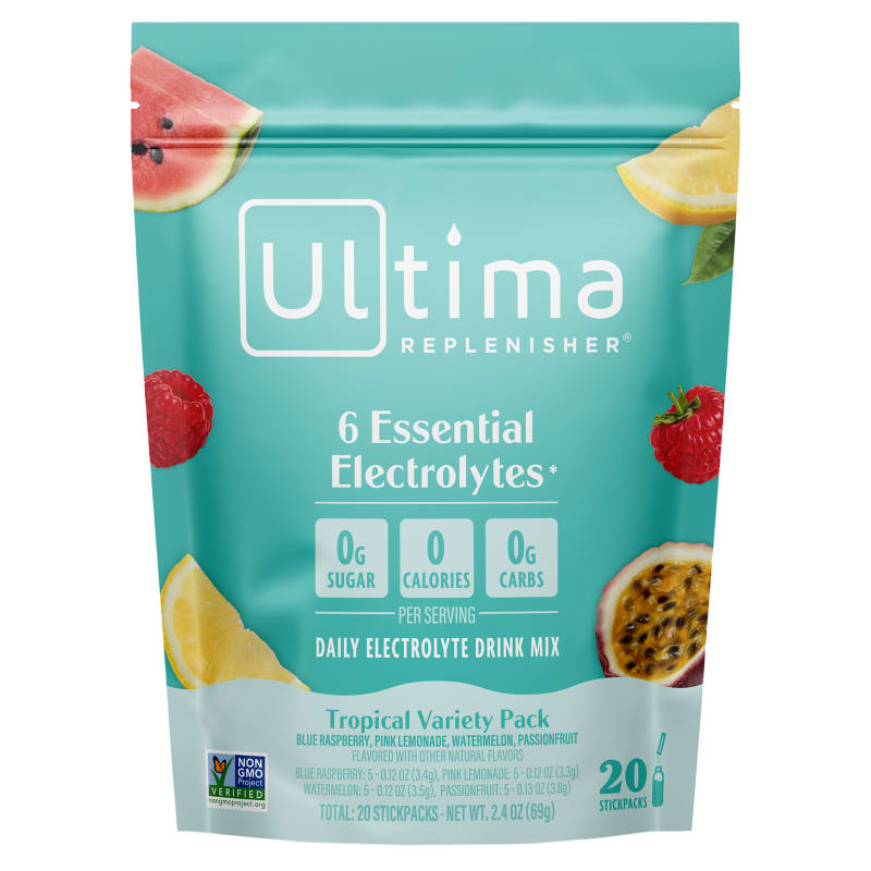 6 Essential Electrolytes, Daily Electrolyte Drink Mix, Tropical Variety Pack, 2.4 oz (69 g)