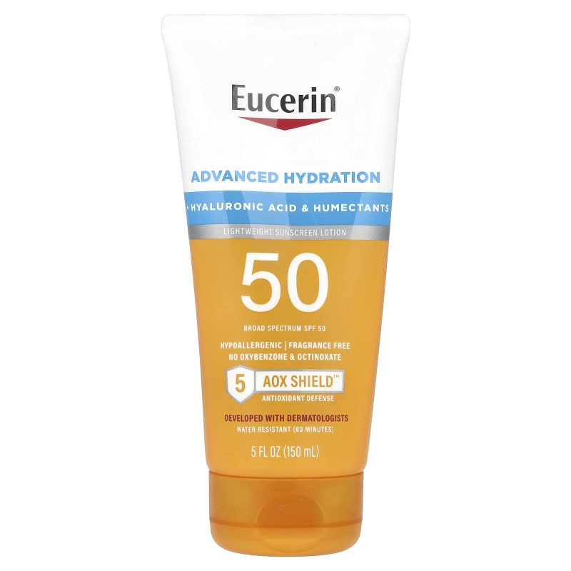Advanced Hydration, Lightweight Sunscreen Lotion, SPF 50, Fragrance Free