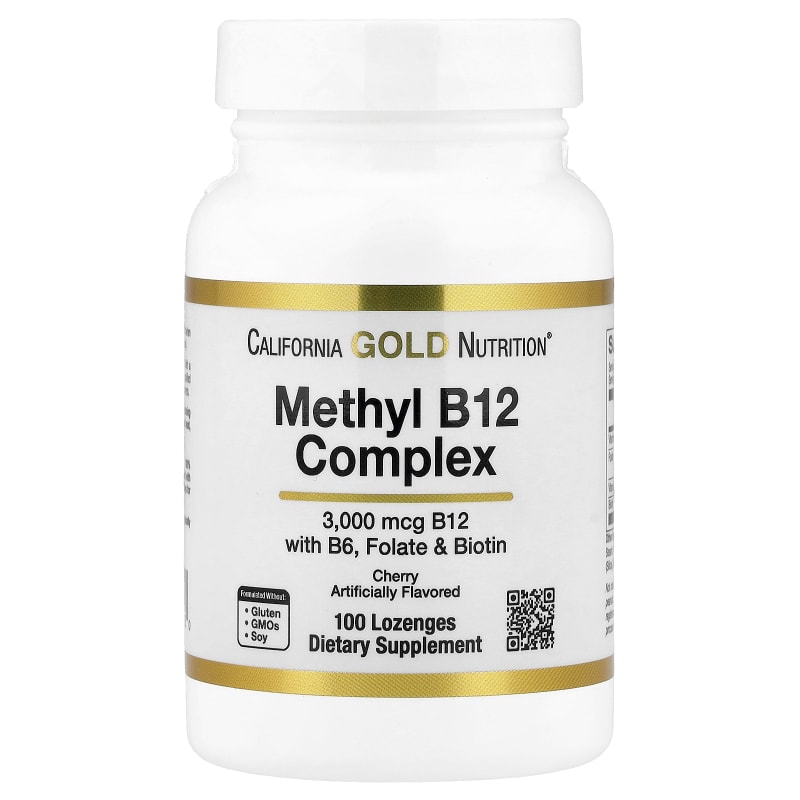 Methyl B12 Complex with Folate, Biotin and Vitamin B6, Cherry