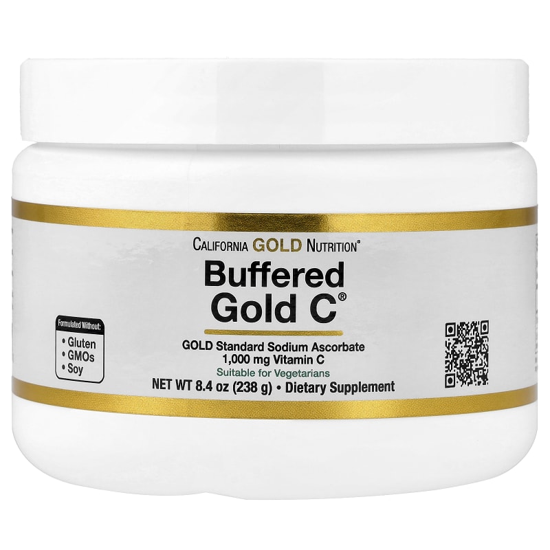 Buffered Gold C®, Non-Acidic Vitamin C Powder, Sodium Ascorbate