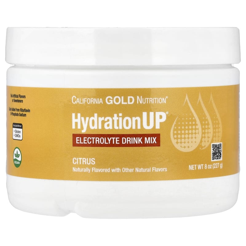 HydrationUP®, Electrolyte Drink Mix with Calcium, Potassium, Vitamin C, and Vitamin E, Citrus