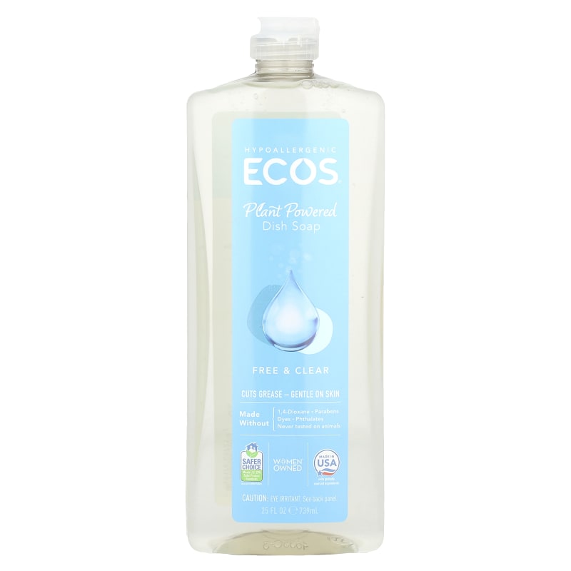 Ecos®, Plant Powered Dish Soap, Free & Clear