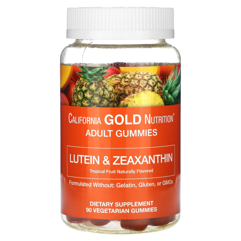 Lutein and Zeaxanthin Gummies, Tropical Fruit