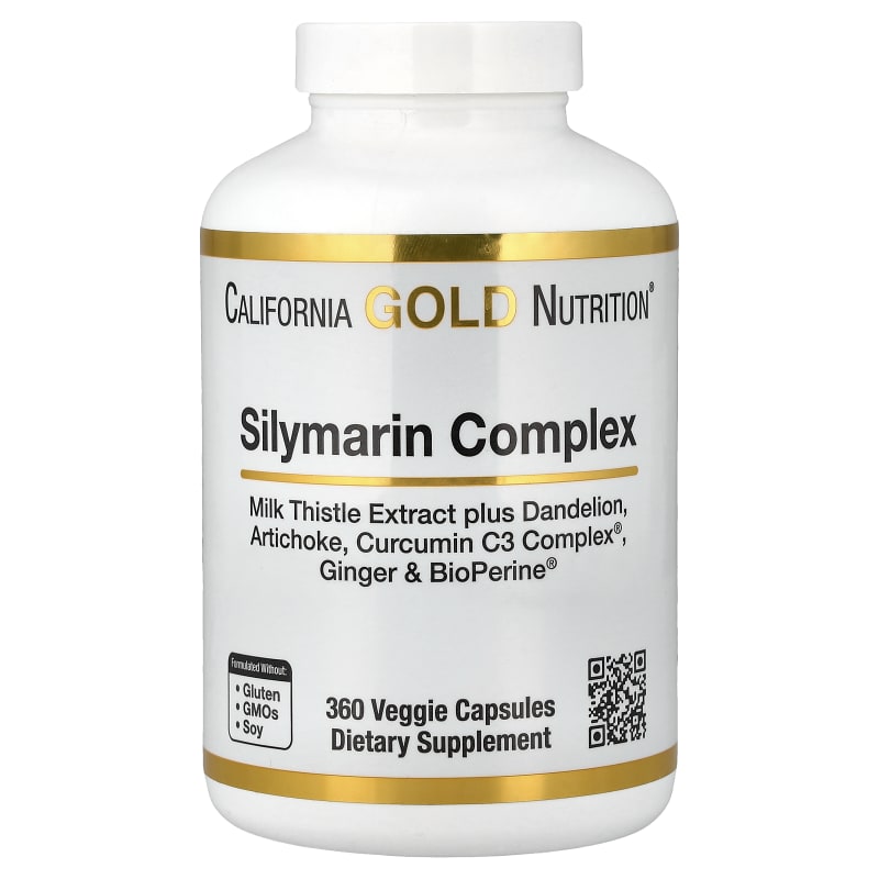 Silymarin Complex with Milk Thistle Extract Plus Dandelion, Artichoke, Ginger, and BioPerine®