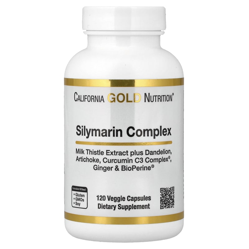 Silymarin Complex, Milk Thistle Extract Plus Dandelion, Artichoke, Curcumin C3 Complex®, Ginger, and BioPerine®