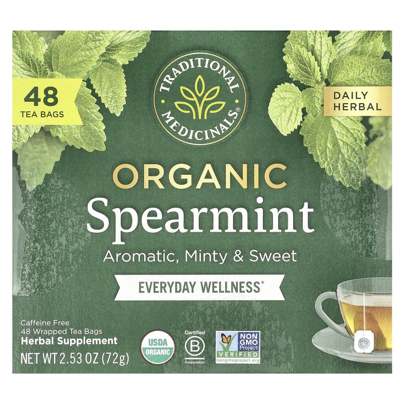 Organic Spearmint, Caffeine Free, 2.53 oz (72 g)