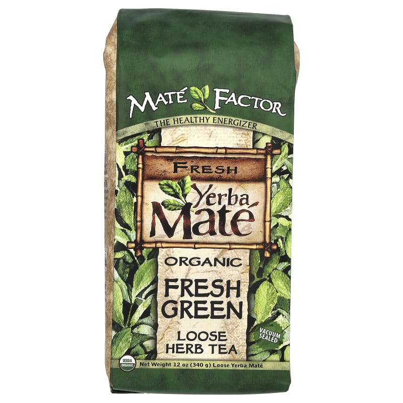 Organic Yerba Mate, Loose Herb Tea, Fresh Green