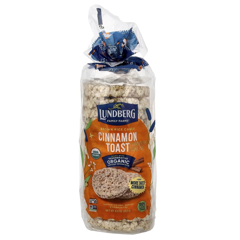 Organic Brown Rice Cakes, Cinnamon Toast