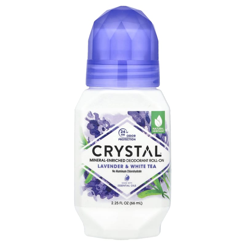 Mineral-Enriched Deodorant Roll-On, Lavender & White Tea