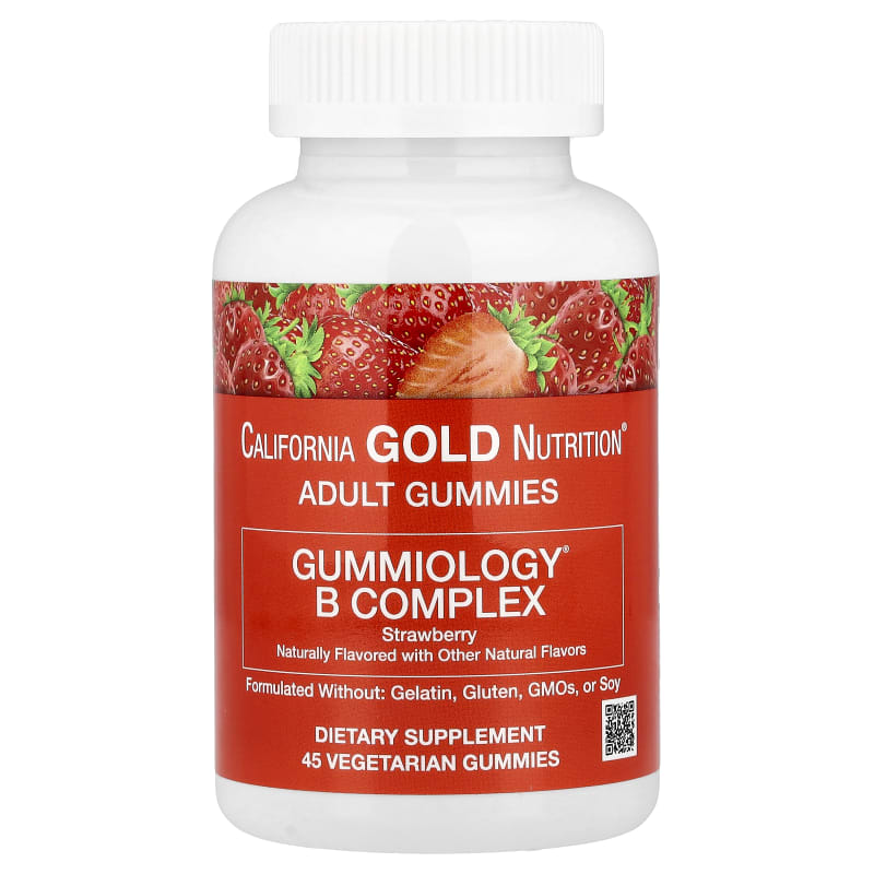 Gummiology® B Complex Gummies with Vitamins B6 and B12, Folate, and  Biotin, Strawberry