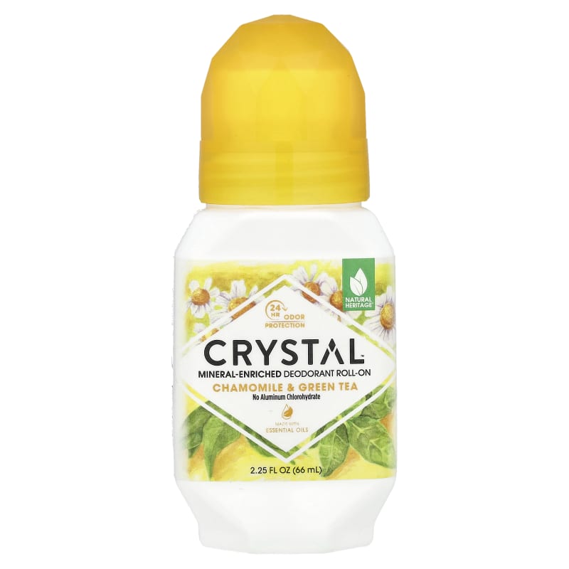 Mineral-Enriched Deodorant Roll-On, Chamomile & Green Tea
