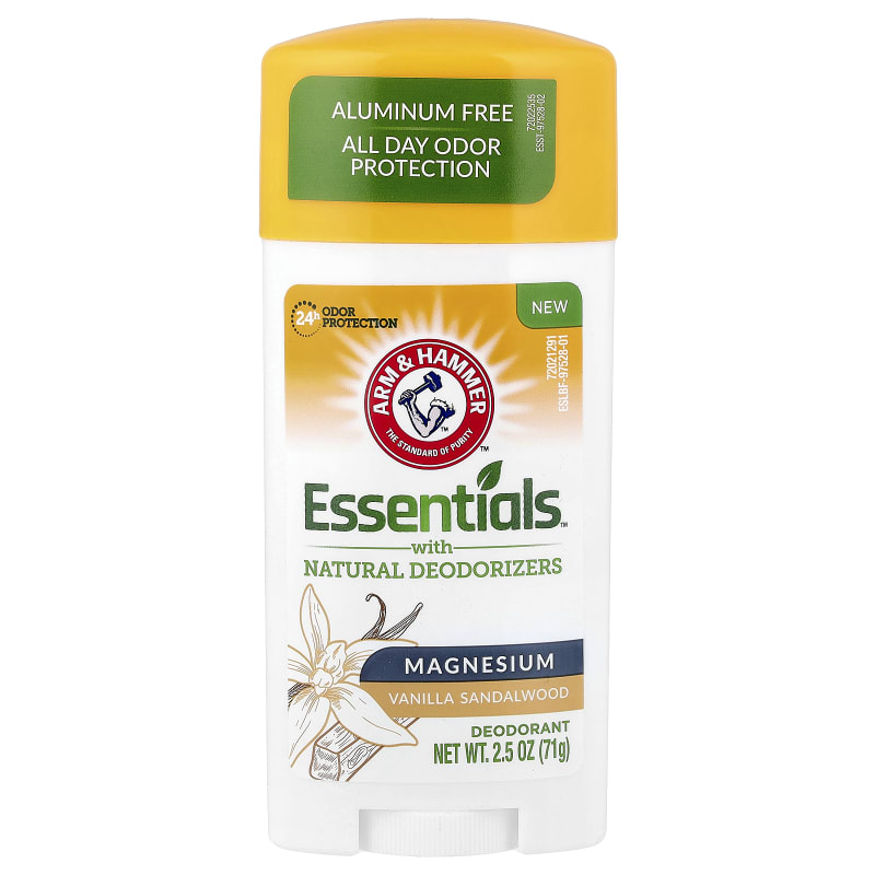 Essentials™ with Natural Deodorizers, Deodorant, Magnesium, Vanilla Sandalwood