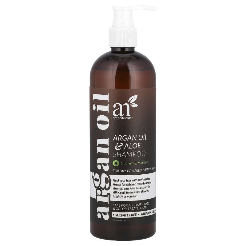 Argan Oil & Aloe Shampoo, For Dry, Damaged, Brittle Hair