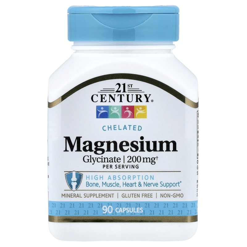 Chelated Magnesium Glycinate, (100 mg per Capsule)