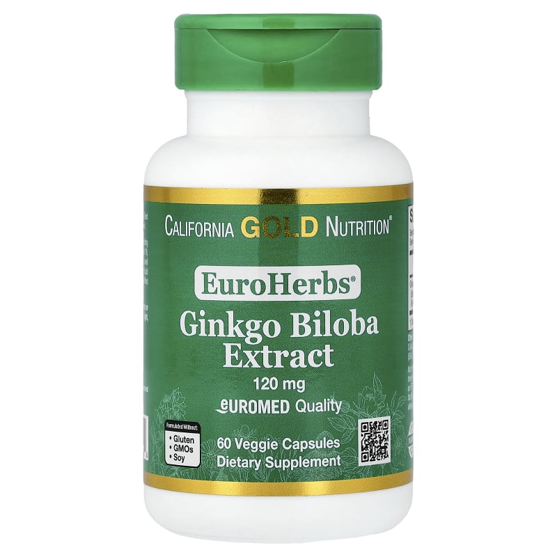 EuroHerbs™, Ginkgo Biloba Extract, Euromed Quality, 120 mg