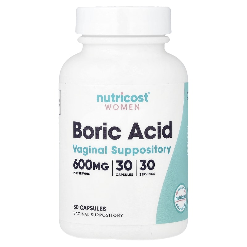 Women, Boric Acid, Vaginal Suppository, 600 mg