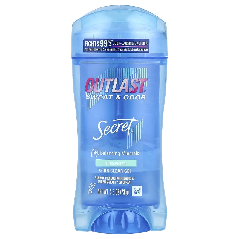 Outlast®, Sweat & Odor, Antiperspirant Deodorant, Clear Gel, Unscented