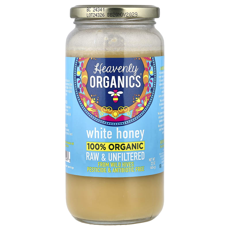 100% Organic White Honey, Raw & Unfiltered