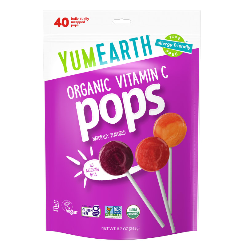 Organic Vitamin C Pops, Assorted, 40 Individually Wrapped Pops