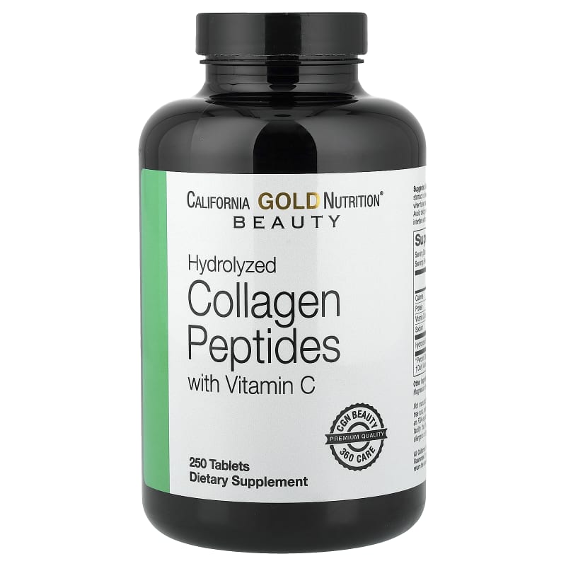 Hydrolyzed Collagen Peptides, Type I & III, and Vitamin C