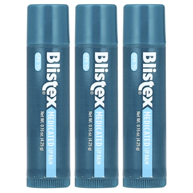 Medicated Lip Balm, Protectant/Sunscreen, SPF 15, 0.15 oz (4.25 g) Each