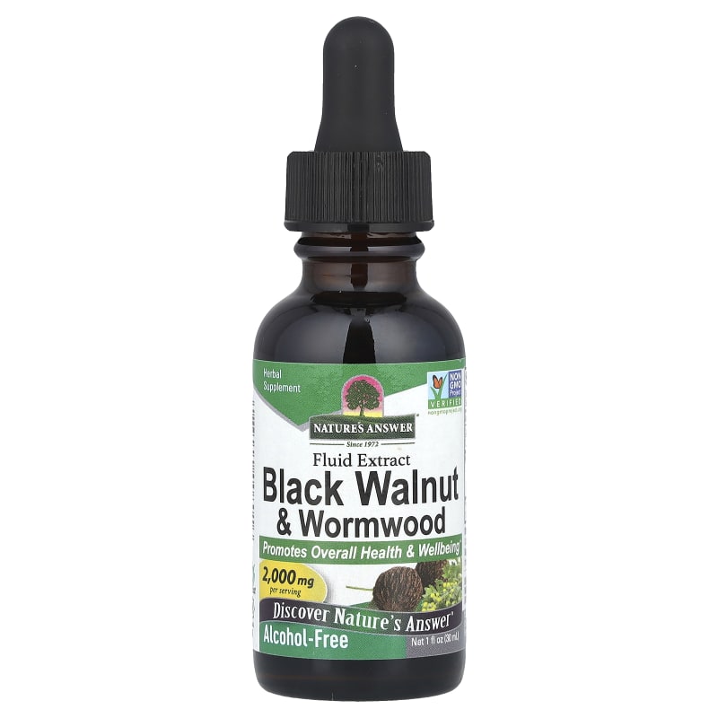Black Walnut & Wormwood, Fluid Extract, Alcohol-Free