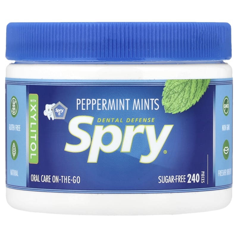 Spry®, Peppermint Mints, (144 g)