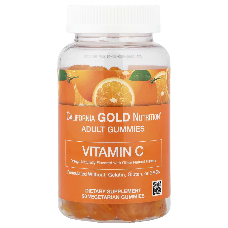 Vitamin C Gummies with Vitamin A from 100% Beta-Carotene, Orange