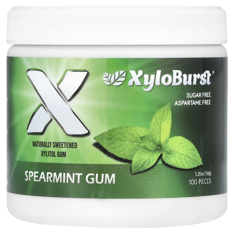 Xylitol Gum, Spearmint, 5.29 oz (150 g)