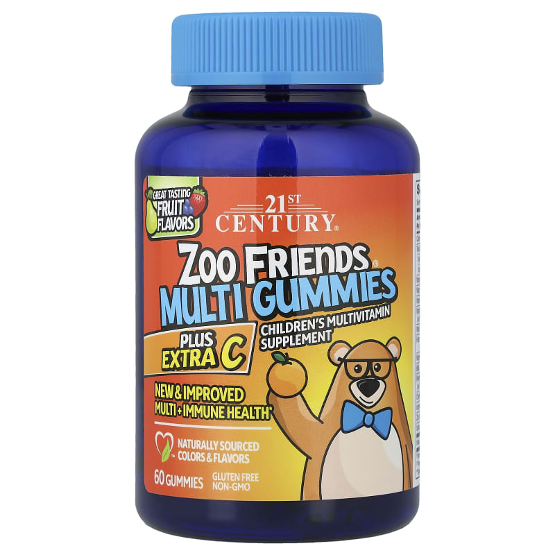 Zoo Friends® Multi Gummies, Plus Extra C, Great Tasting Fruit