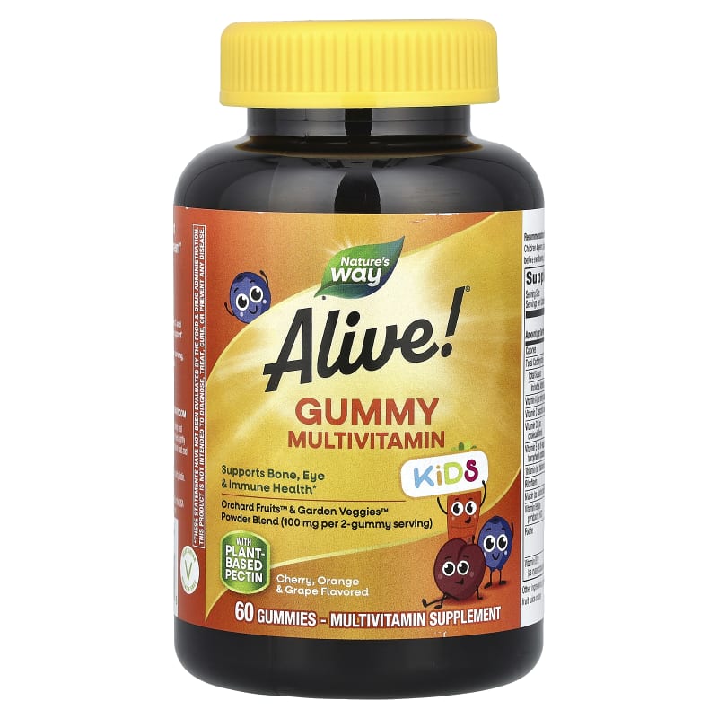 Alive! Kids, Gummy Multivitamin, Cherry, Orange & Grape