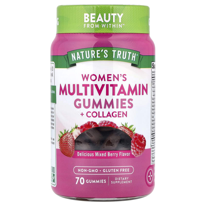 Women's Multivitamin Gummies + Collagen, Delicious Mixed Berry