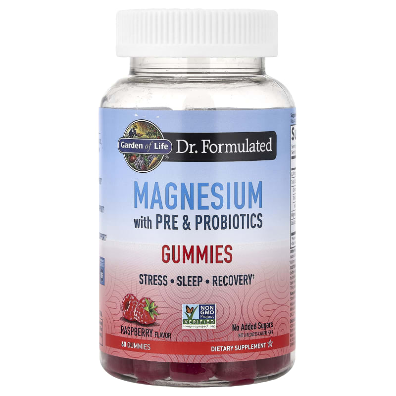 Magnesium with Pre & Probiotics Gummies, Raspberry
