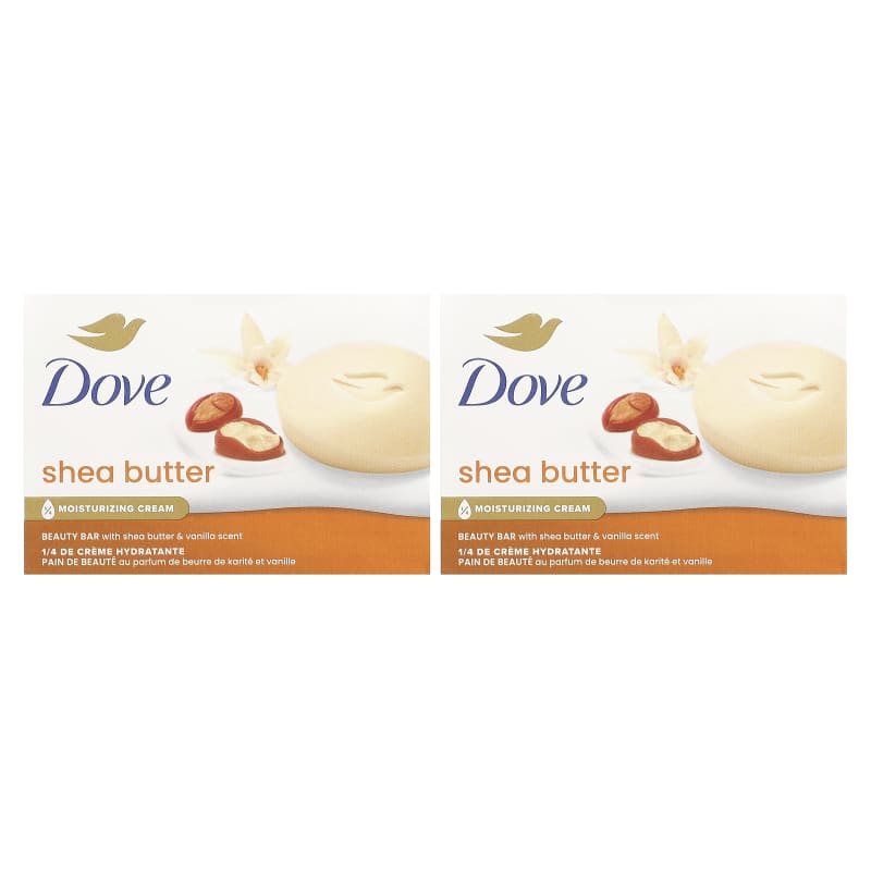Beauty Bar Soap, Shea Butter & Vanilla, 3.75 oz (106 g) Each