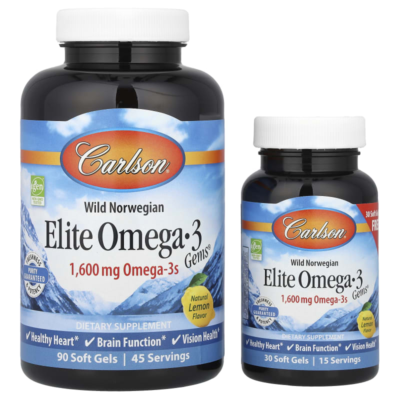 Wild Norwegian, Elite Omega-3 Gems®, Natural Lemon