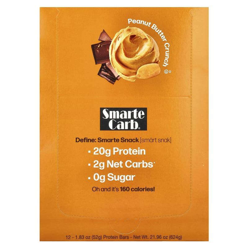 Smarte Carb® Protein Bar, Peanut Butter Crunch, 1.83 oz (52 g) Each