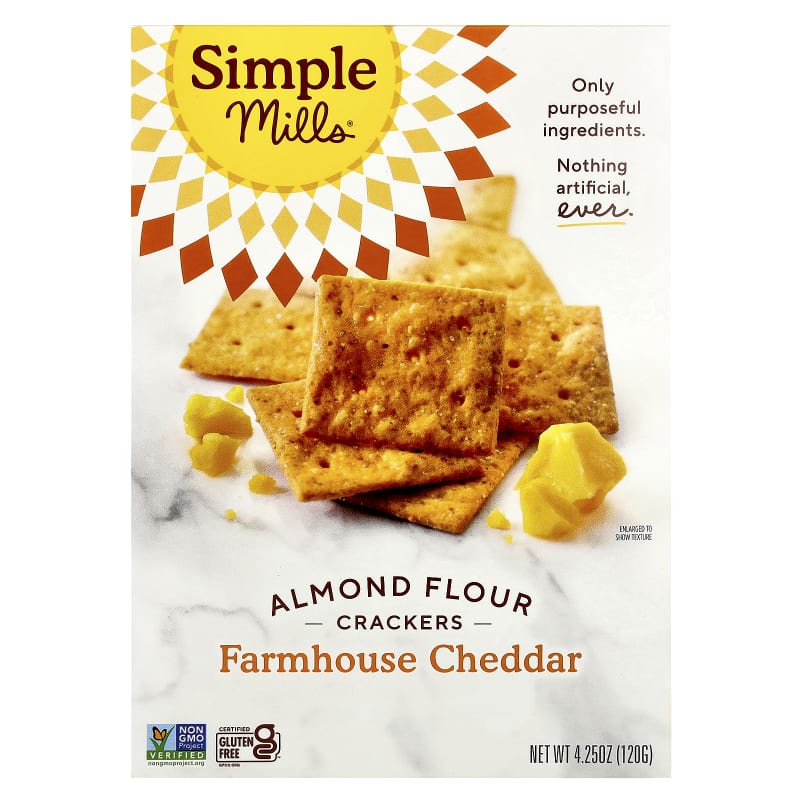 Almond Flour Crackers, Farmhouse Cheddar