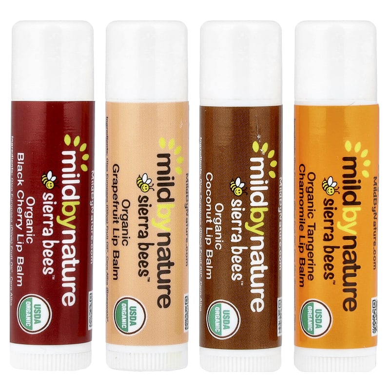 Sierra Bees™, Organic Lip Balms, Variety Pack, 0.15 oz (4.25 g) Each